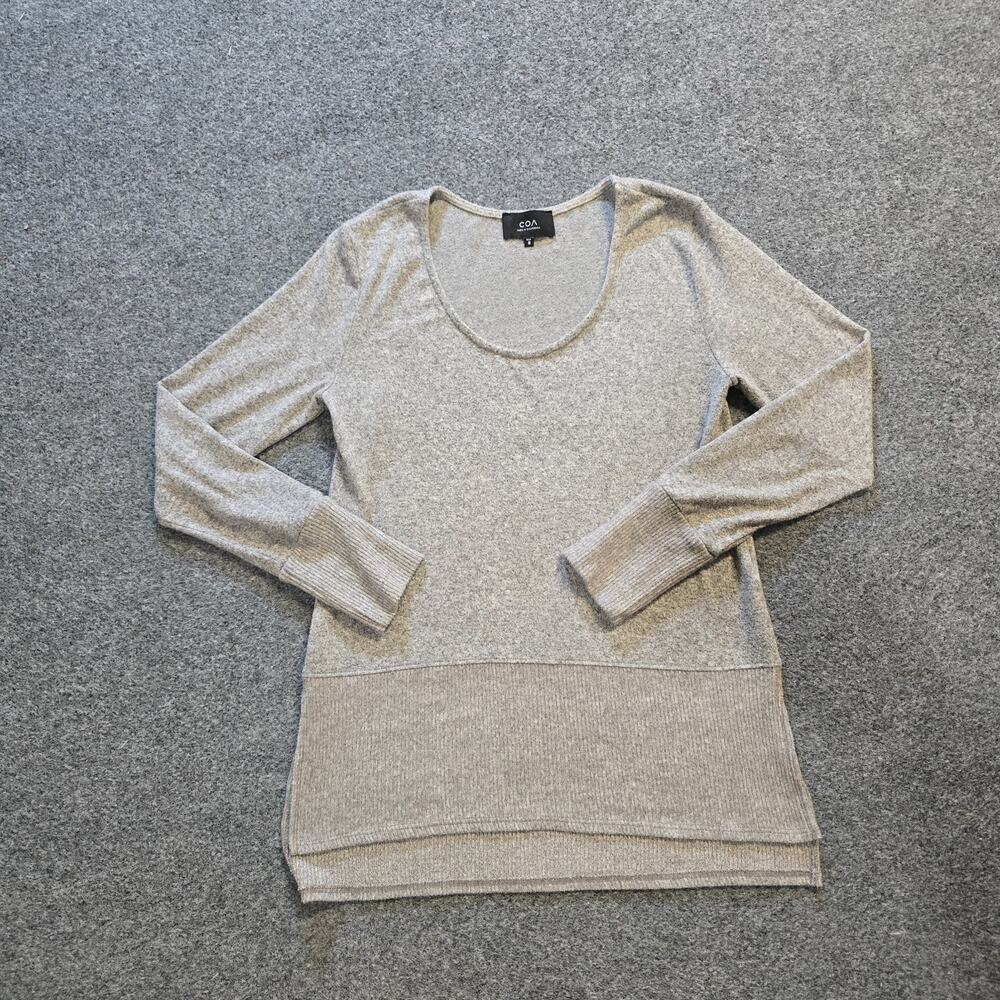 COA Sweater Womens Size Small Gray Lightweight Long Sleeve Tunic Capsule Casual